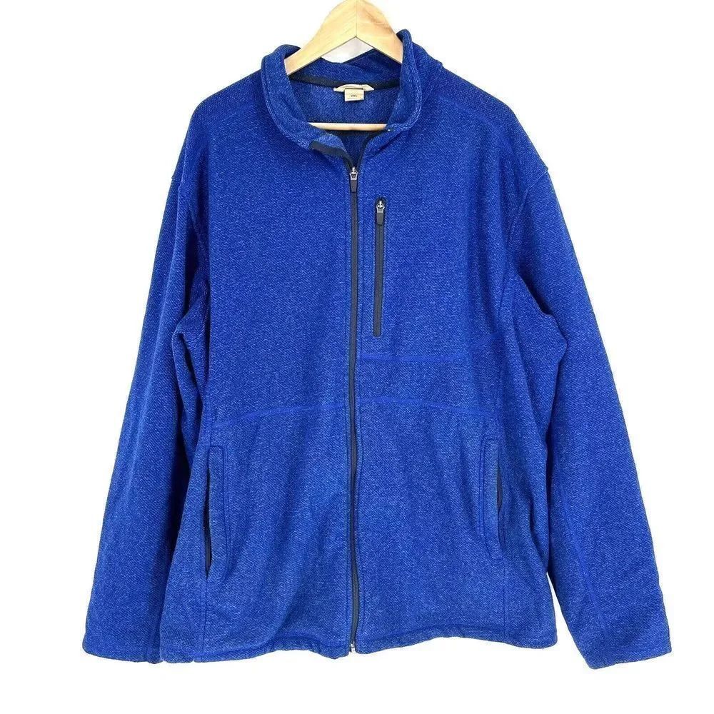 Duluth Trading Jacket Size 2XL Mens Blue Full Zip Outdoor Fleece Coat